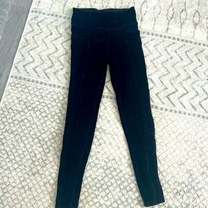 Athleta velour leggings with pockets